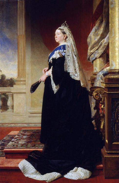 Heinrich von Angeli Queen Victoria (Empress of India) (mk25) Germany oil painting art
